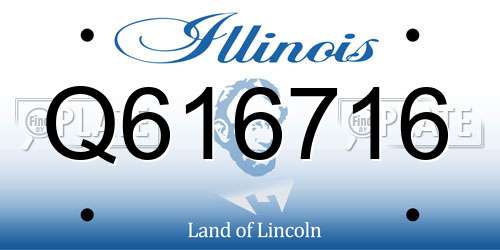 Q616716 Illinois License Plate