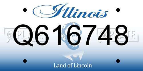 Q616748 Illinois License Plate