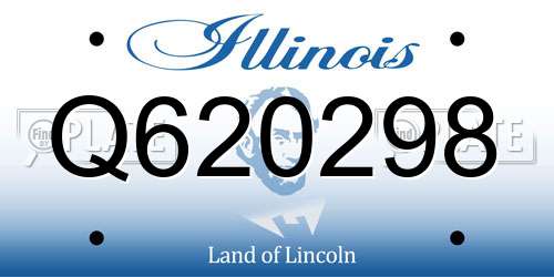 Q620298 Illinois License Plate