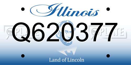 Q620377 Illinois License Plate