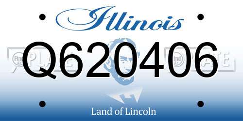 Q620406 Illinois License Plate