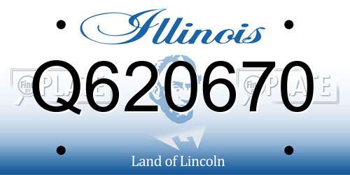 Q620670 Illinois License Plate