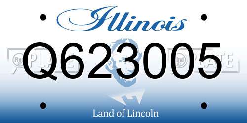 Q623005 Illinois License Plate