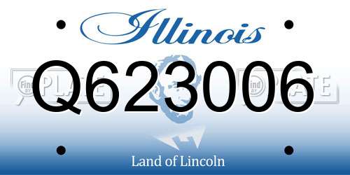 Q623006 Illinois License Plate