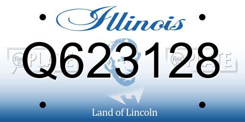 Q623128 Illinois License Plate