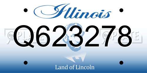 Q623278 Illinois License Plate