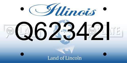 Q62342I Illinois License Plate