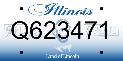 Q623471 Illinois License Plate