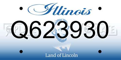 Q623930 Illinois License Plate