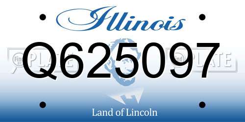 Q625097 Illinois License Plate