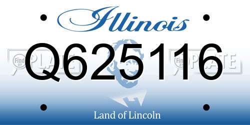 Q625116 Illinois License Plate