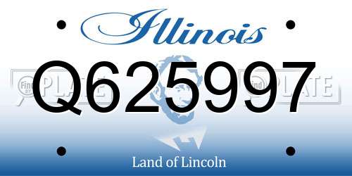 Q625997 Illinois License Plate