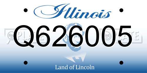 Q626005 Illinois License Plate