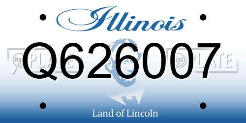 Q626007 Illinois License Plate