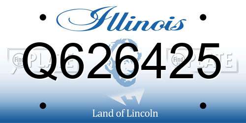 Q626425 Illinois License Plate