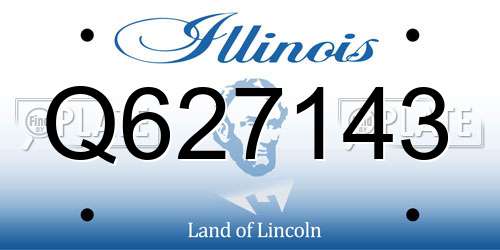Q627143 Illinois License Plate