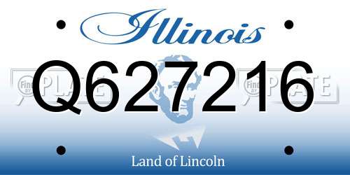 Q627216 Illinois License Plate