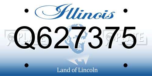 Q627375 Illinois License Plate