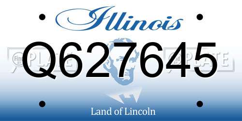 Q627645 Illinois License Plate