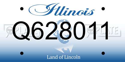 Q628011 Illinois License Plate