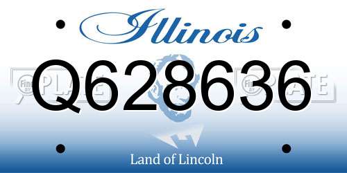 Q628636 Illinois License Plate