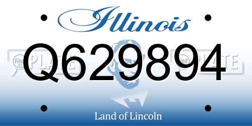 Q629894 Illinois License Plate