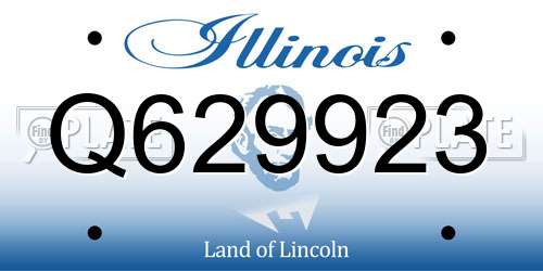 Q629923 Illinois License Plate