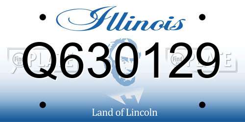 Q630129 Illinois License Plate