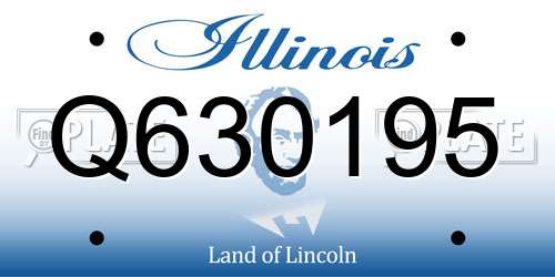 Q630195 Illinois License Plate