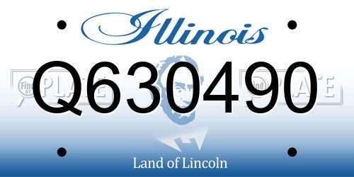 Q630490 Illinois License Plate