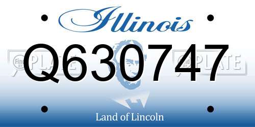 Q630747 Illinois License Plate