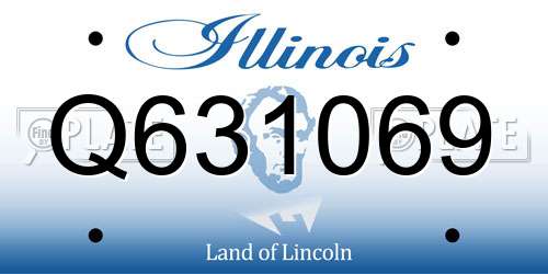 Q631069 Illinois License Plate
