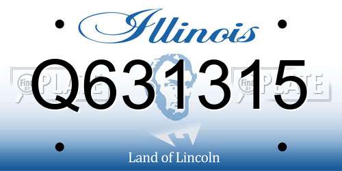 Q631315 Illinois License Plate