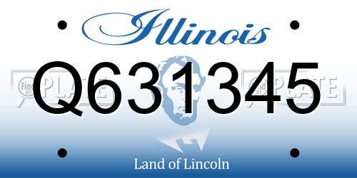 Q631345 Illinois License Plate