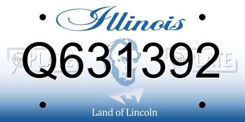 Q631392 Illinois License Plate