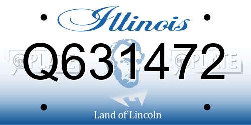 Q631472 Illinois License Plate