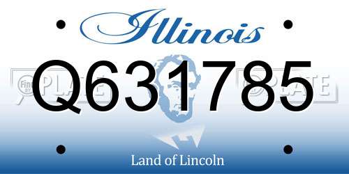 Q631785 Illinois License Plate