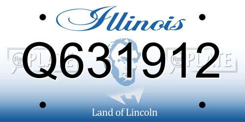 Q631912 Illinois License Plate