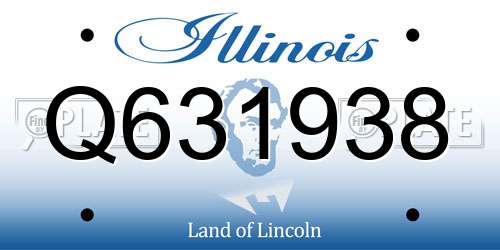 Q631938 Illinois License Plate