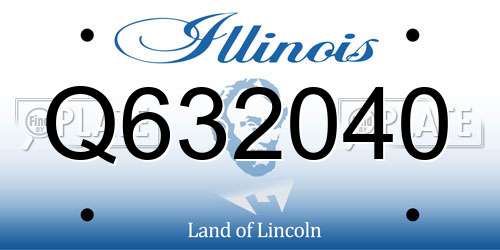 Q632040 Illinois License Plate