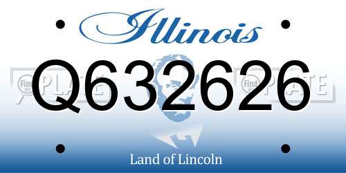 Q632626 Illinois License Plate