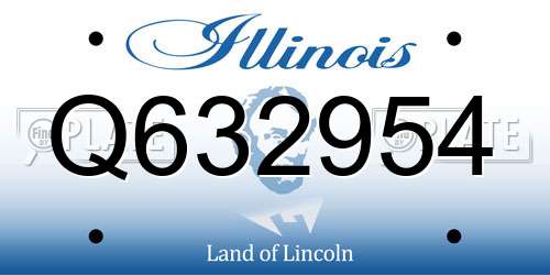 Q632954 Illinois License Plate