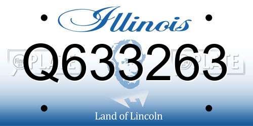 Q633263 Illinois License Plate