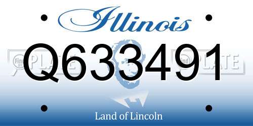 Q633491 Illinois License Plate