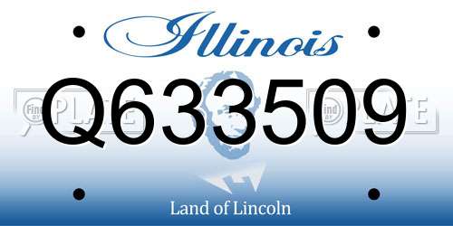 Q633509 Illinois License Plate