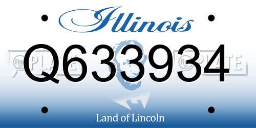Q633934 Illinois License Plate