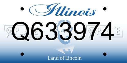 Q633974 Illinois License Plate