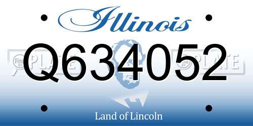 Q634052 Illinois License Plate