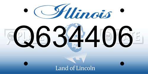 Q634406 Illinois License Plate