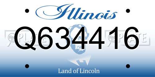Q634416 Illinois License Plate